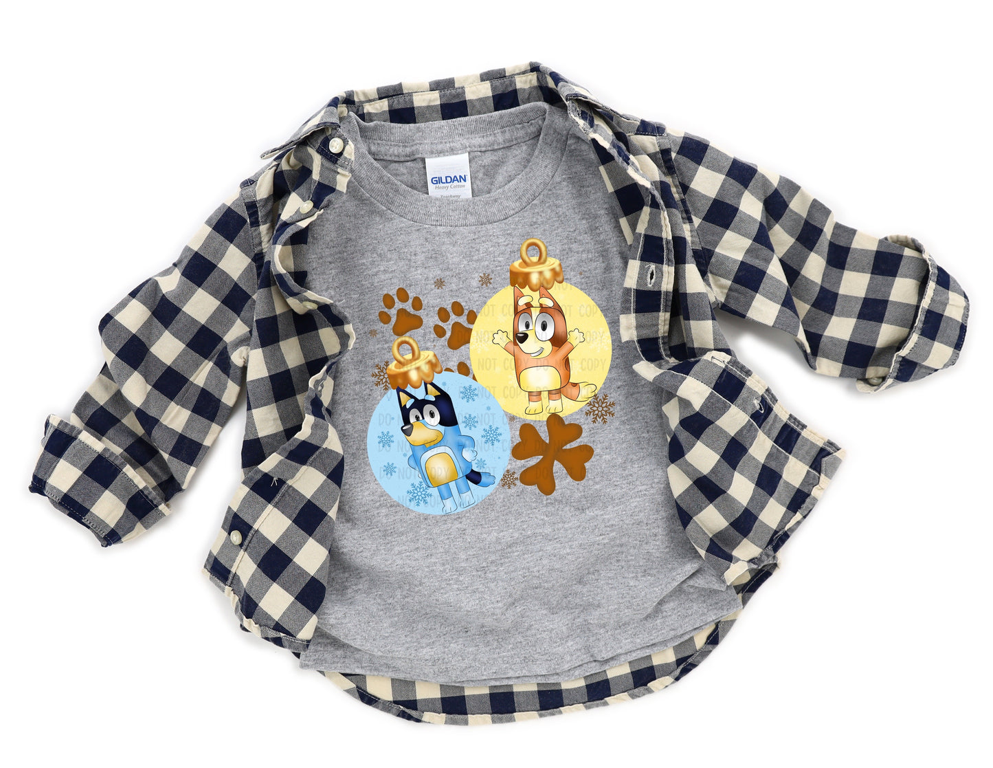 Blue Dog Christmas Ornament DTF 12-519