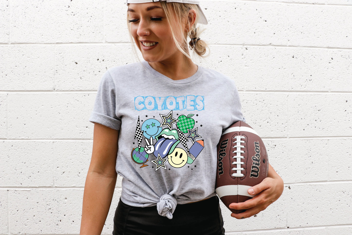 Coyotes Collage Retro Blue (DTF) 3300