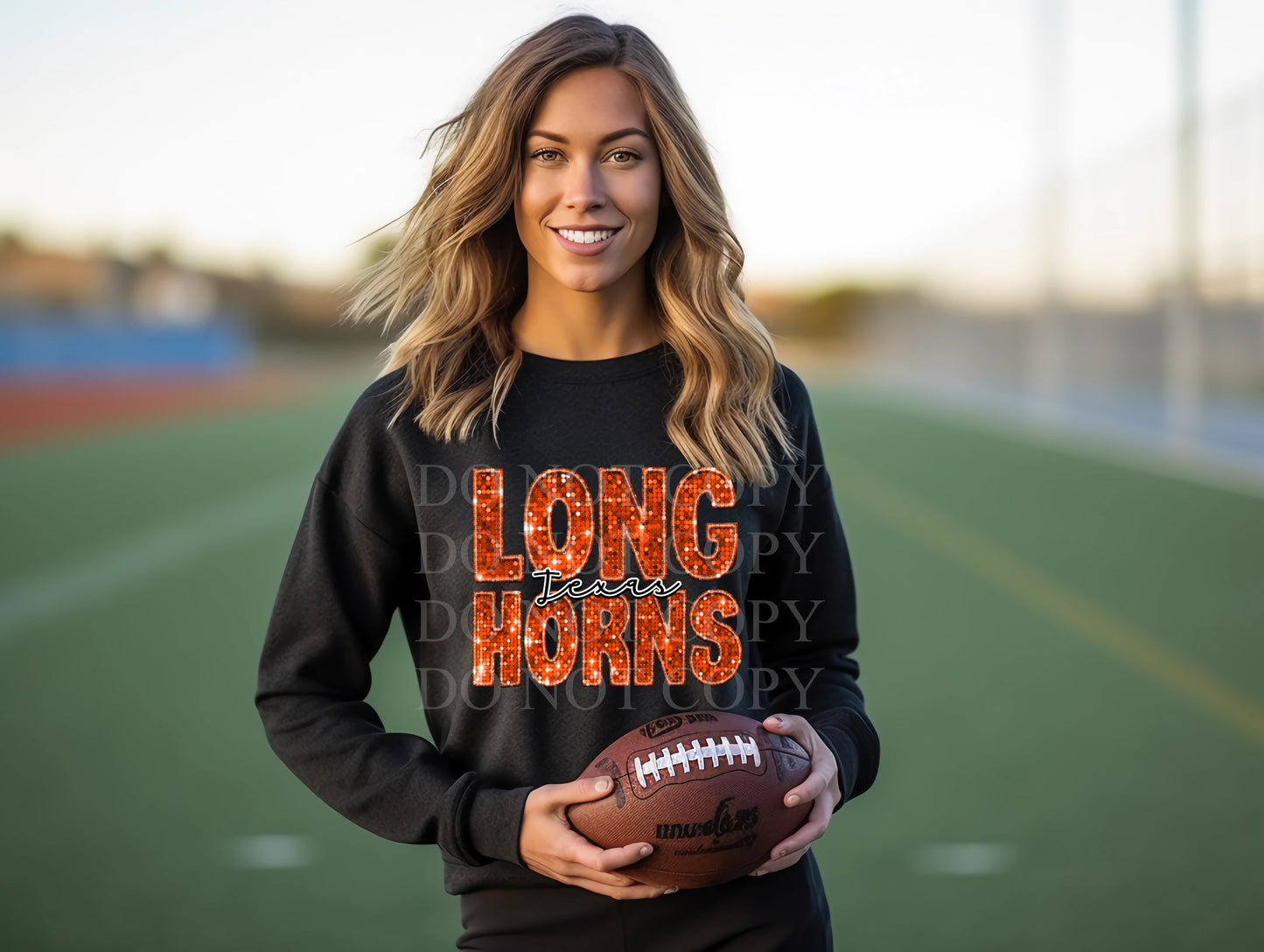 FAUX SEQUIN LONGHORNS (DTF) 3341