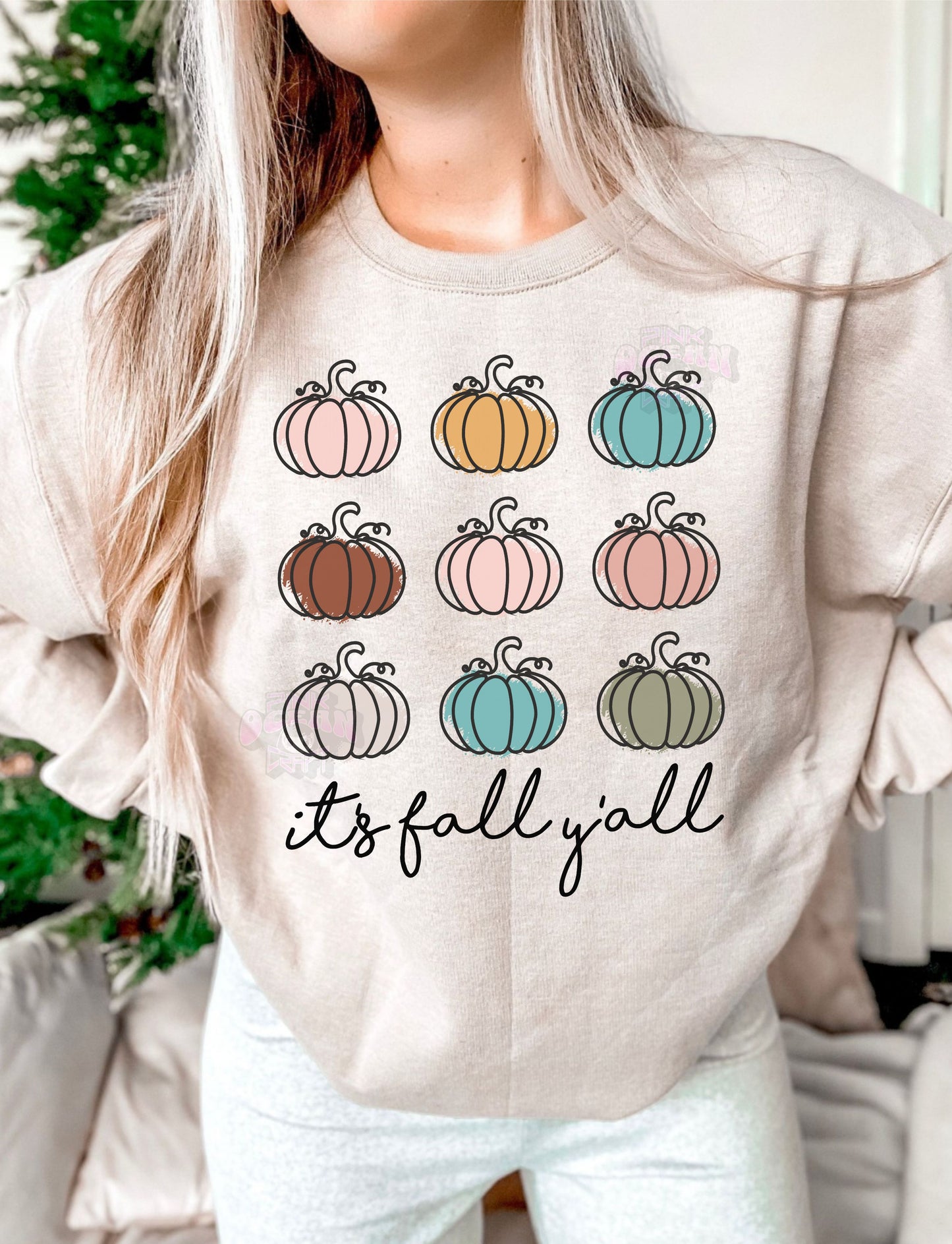 WATERCOLOR PUMPKINS ITS FALL YALL (DTF) 397AZ