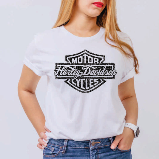 Cursive Black HD Motorcycle (DTF) 3311