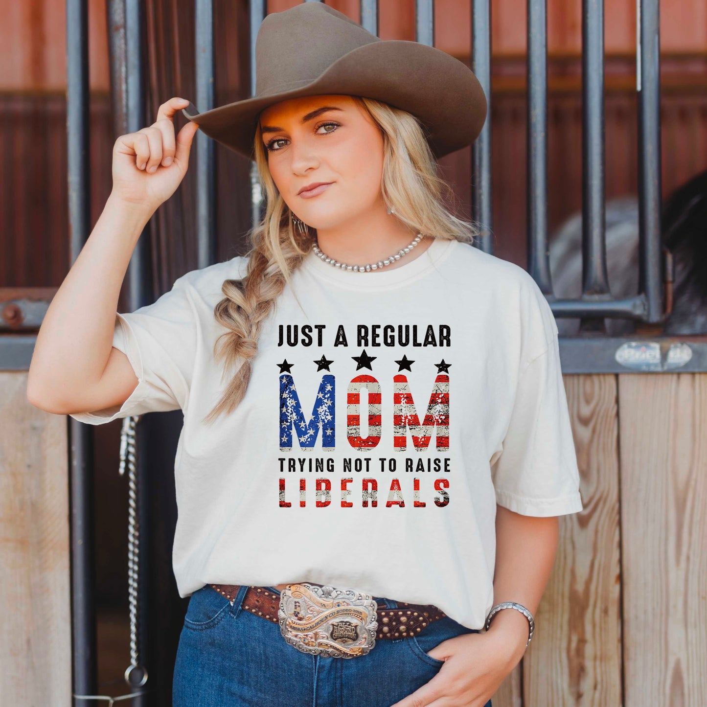 Just A Regular Mom black letters (DTF) 936