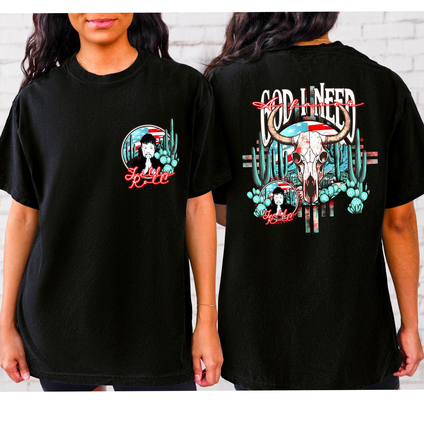 Need a Favor Skull with Flag (DTF) AG406 SET