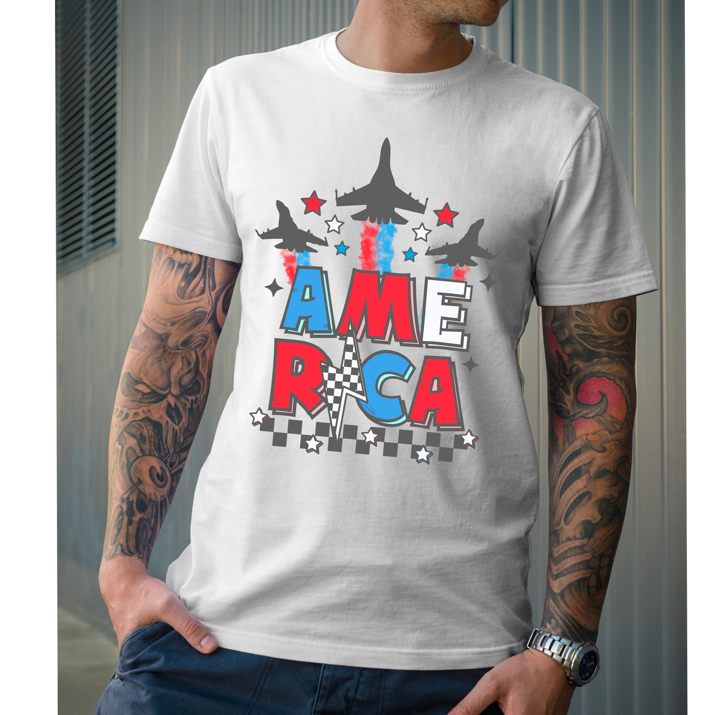 America Jets Grey (DTF) 1311