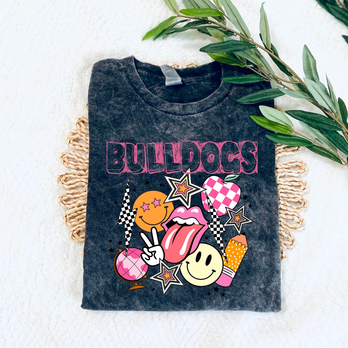 Bulldogs Retro Pink (DTF) 58SC