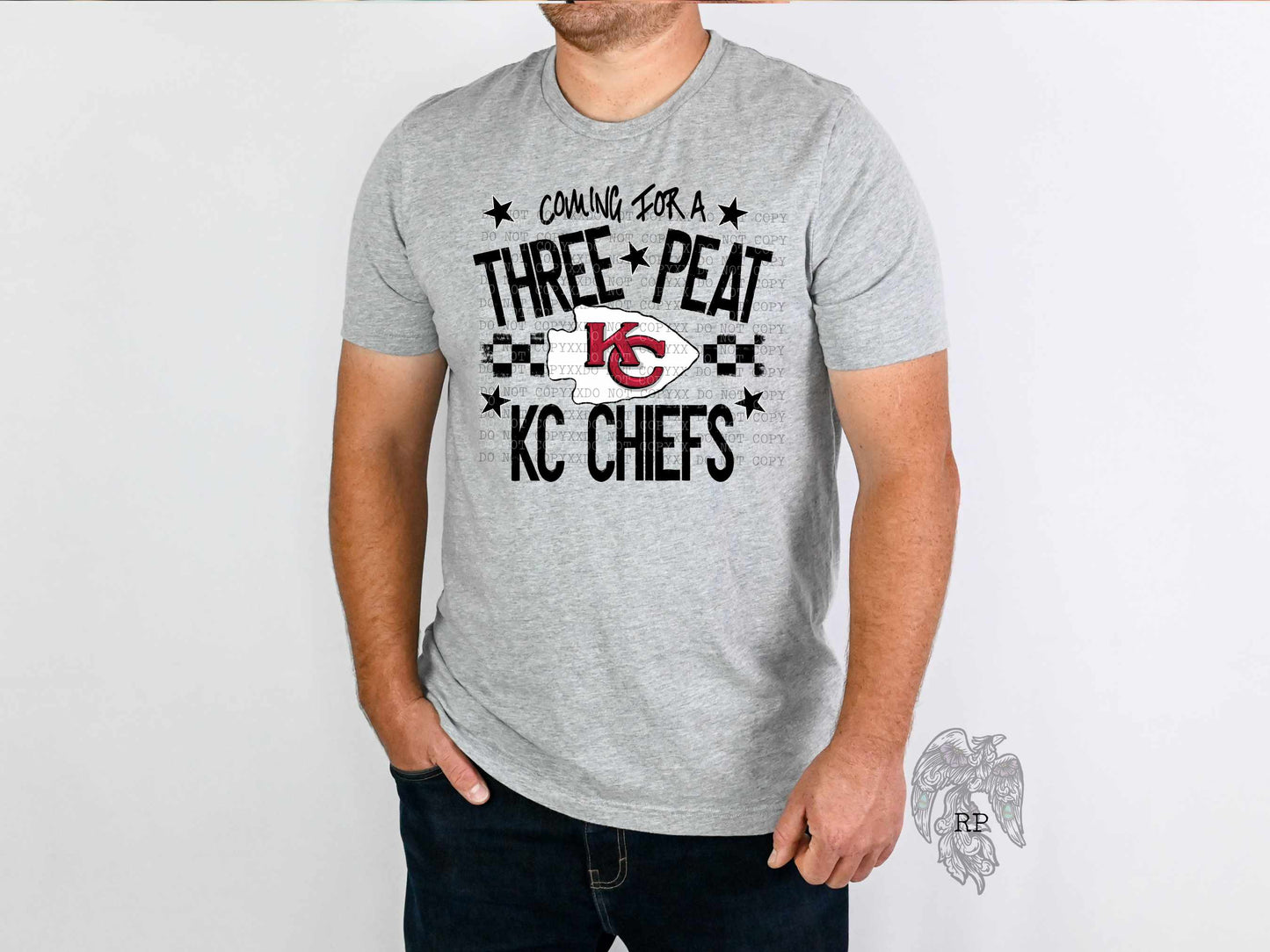 CHIEFS THREE PEAT (DTF TRANSFER) MB369