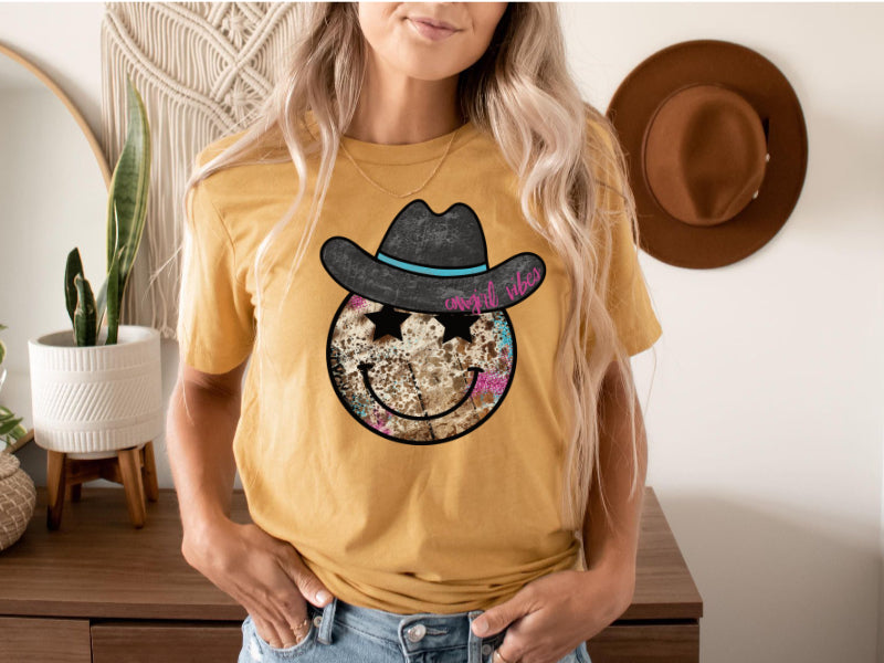 Cowgirl Vibes Retro Face (DTF) 1048