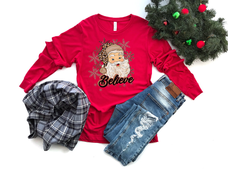 Leopard Believe Santa DTF Transfer DTF12-370
