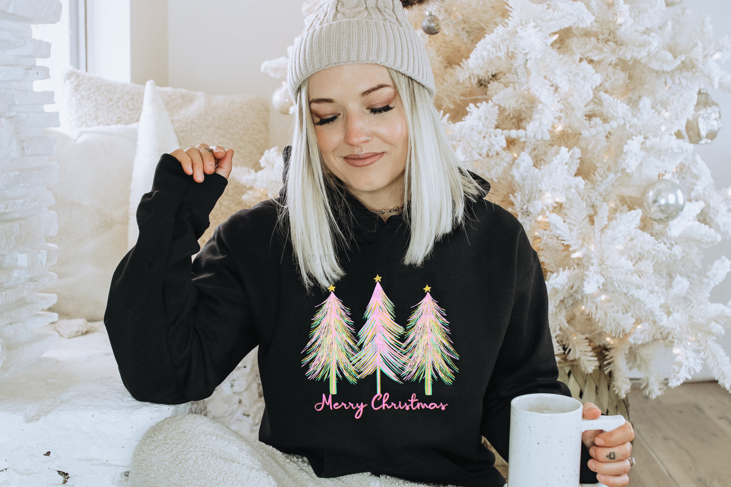 PASTEL TREES MERRY CHRISTMAS DTF 12-546