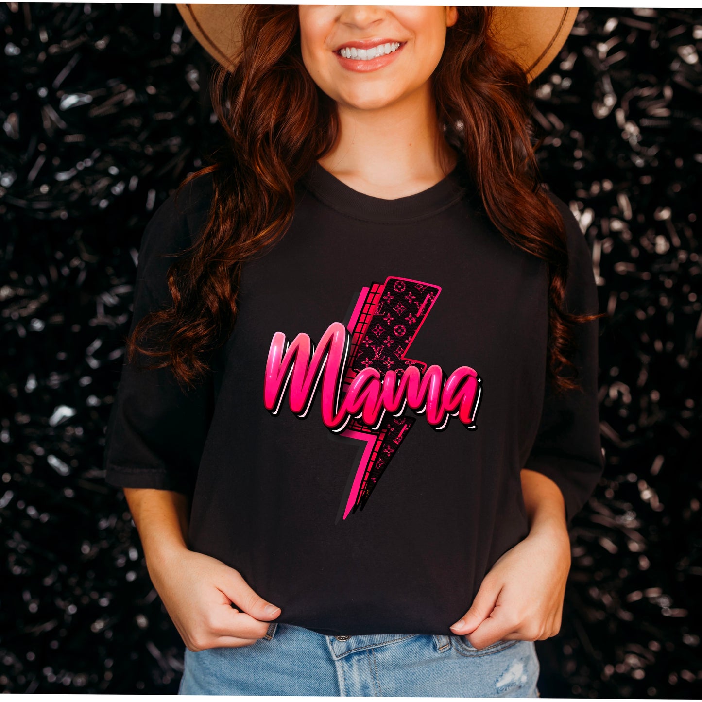 Luxury Mama Pink Black (DTF) 527