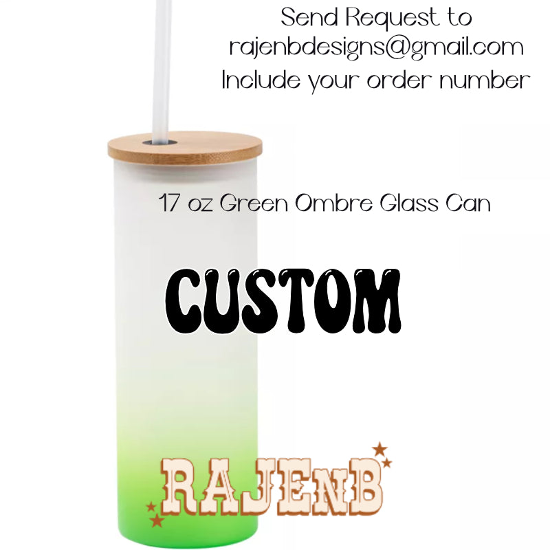 CUSTOM 17 oz Frosted Gradient Glass Tumbler-Completed WHOLESALE