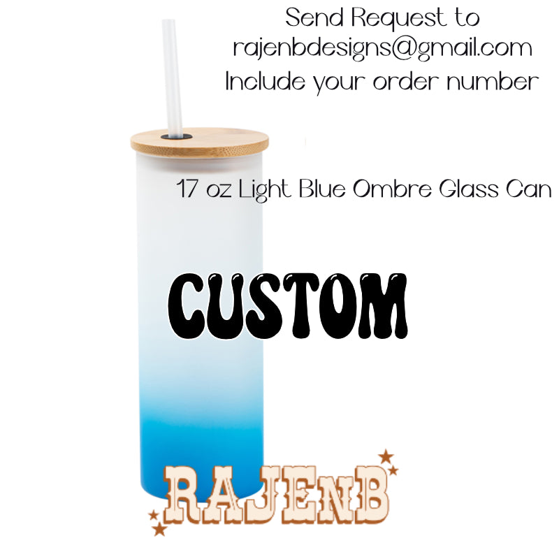 CUSTOM 17 oz Frosted Gradient Glass Tumbler-Completed WHOLESALE