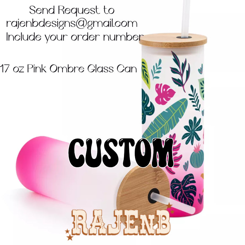 CUSTOM 17 oz Frosted Gradient Glass Tumbler-Completed WHOLESALE