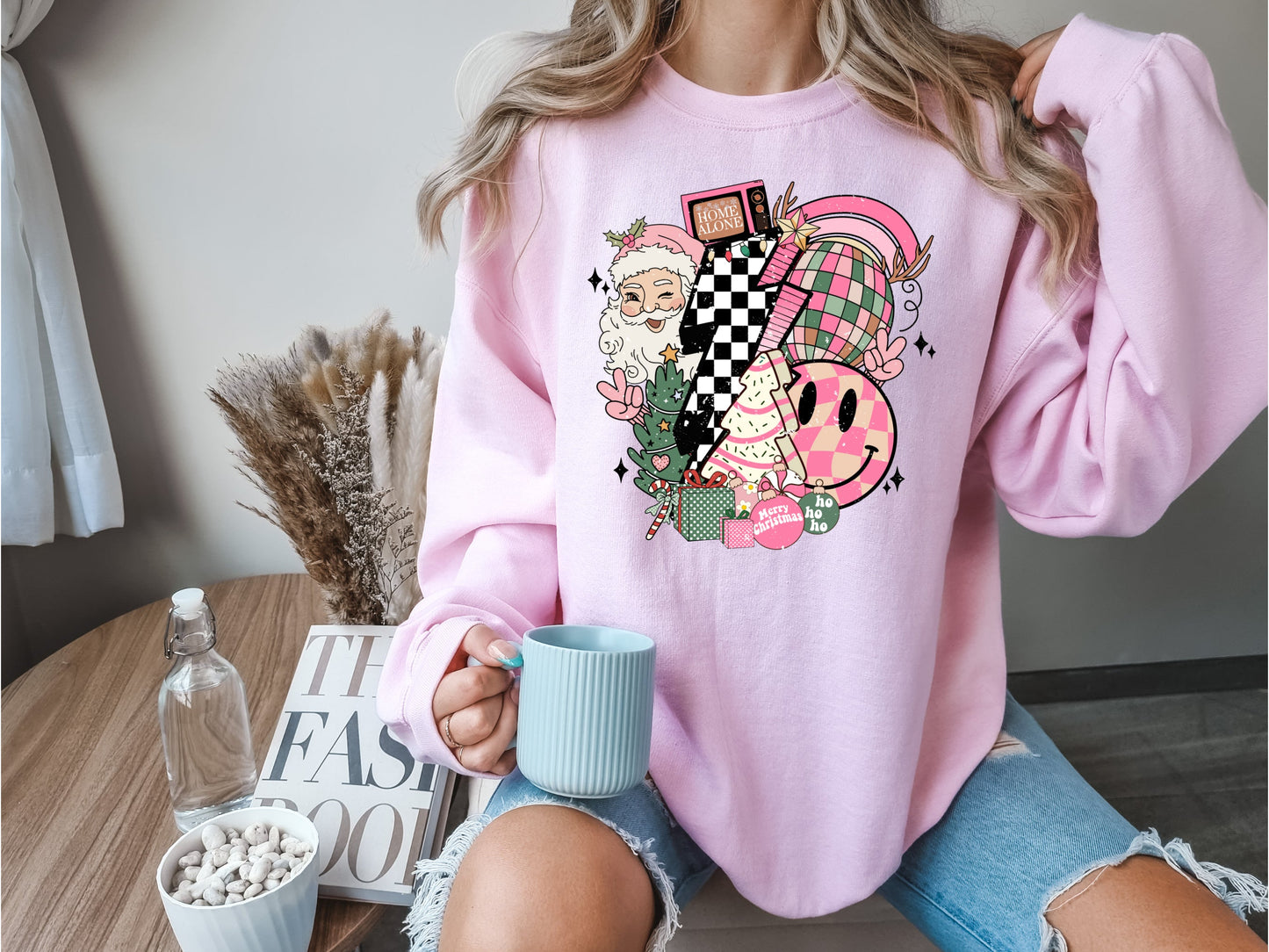 PINK GROOVY SANTA COLLAGE (DTF) 270PO