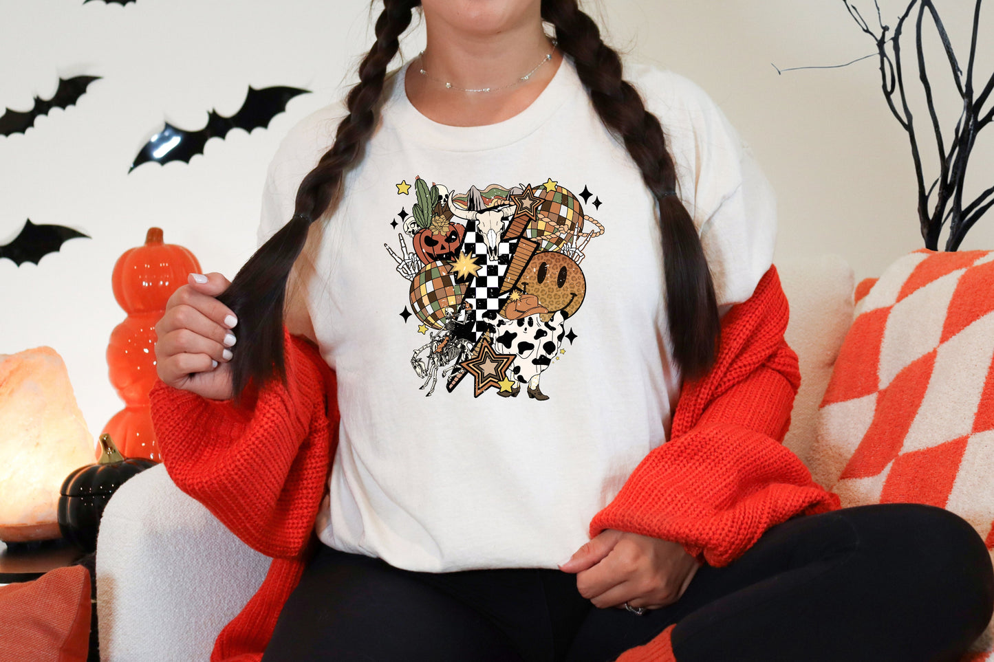 GROOVY WESTERN HALLOWEEN COLLAGE (DTF) 341PO