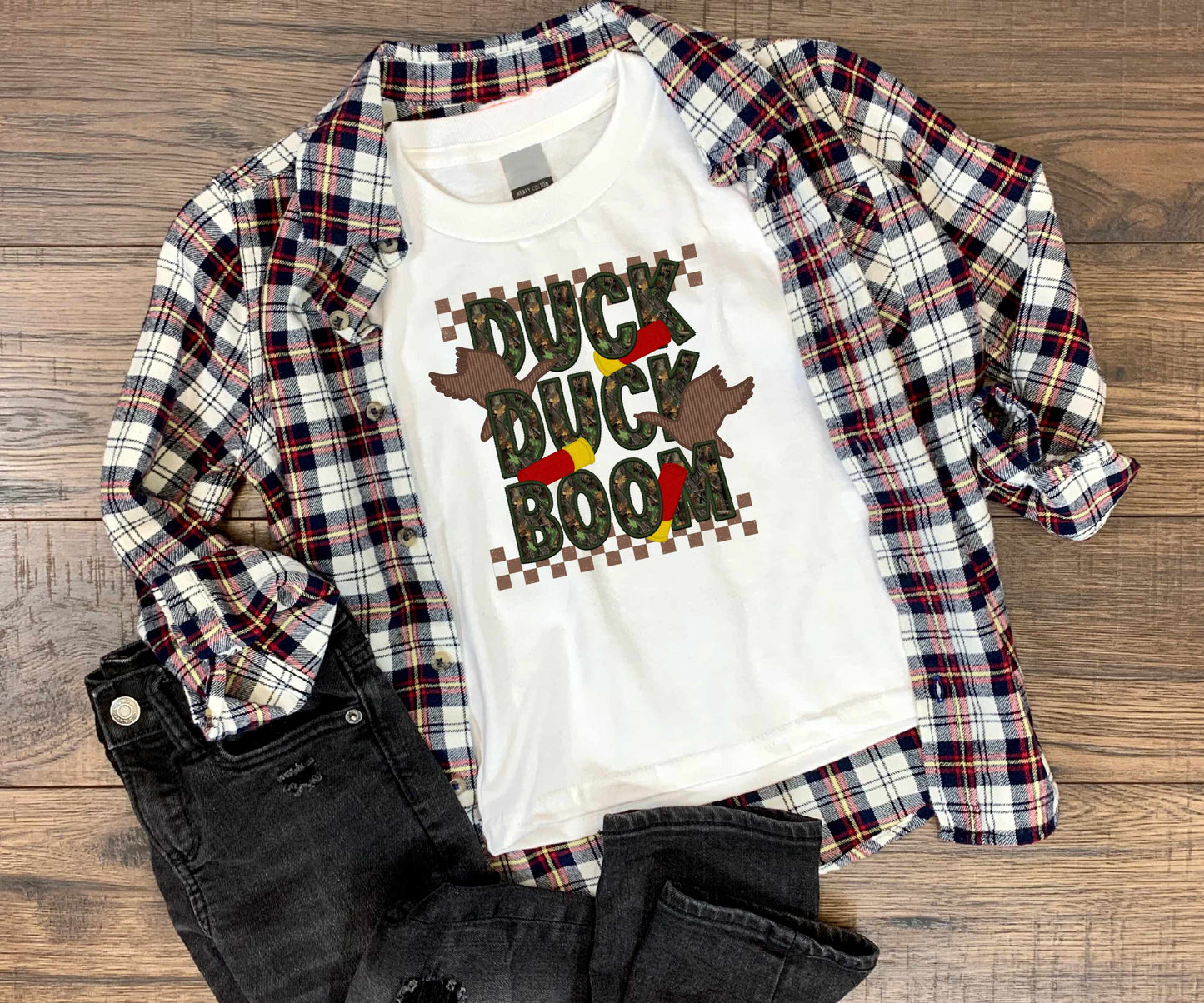 DUCK DUCK BOOM-FAUX SEQUIN EMBROIDERY (EFFECT) DTF 3618