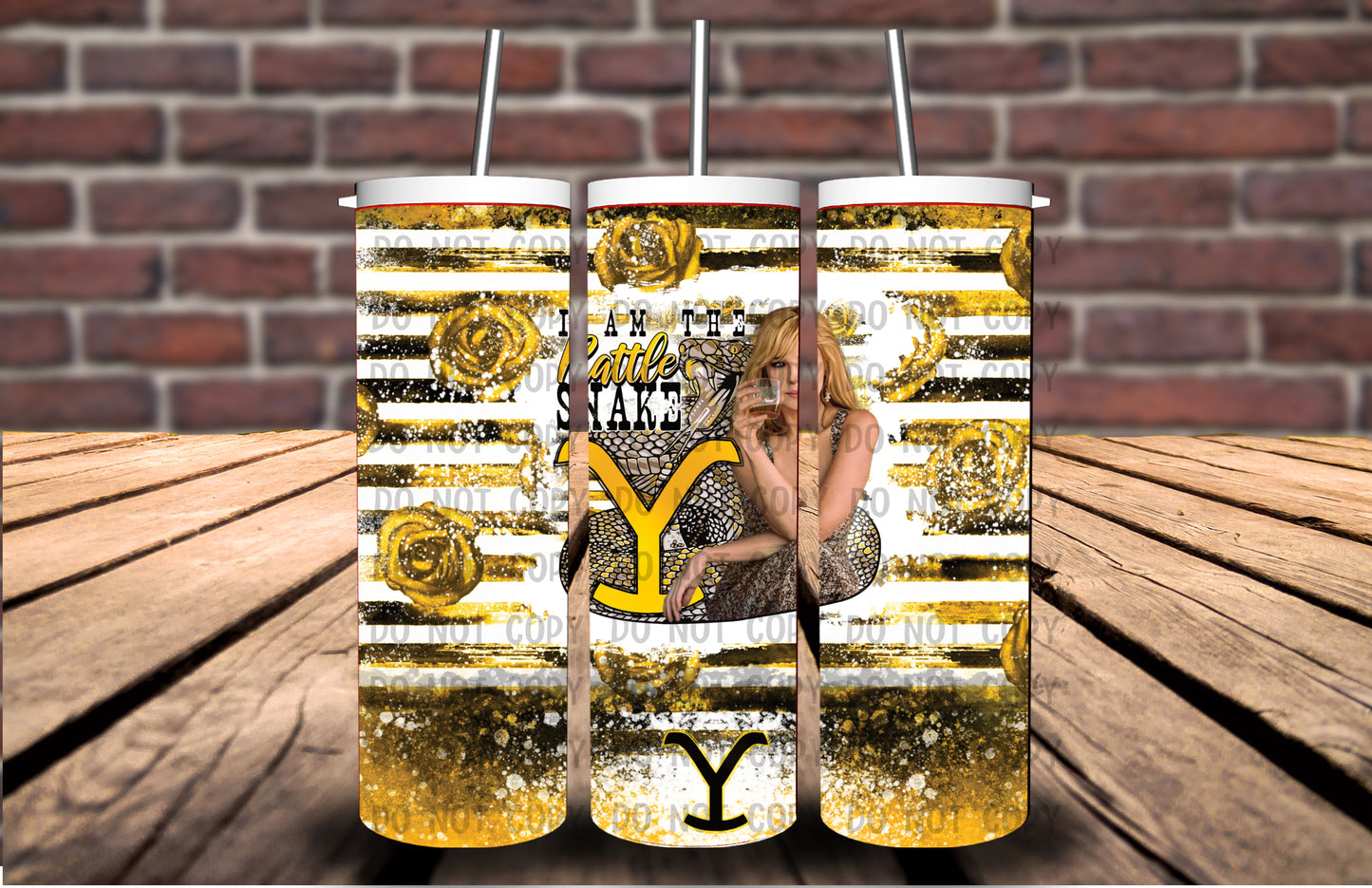 I am the Rattlesnake-Beth (Yellow Flowers) 20 oz Tumbler 4004T