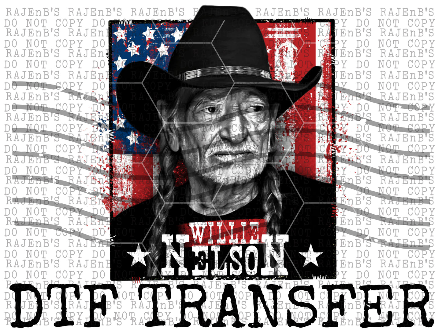 W!ll!e Nelson Flag (DTF)4012KPI