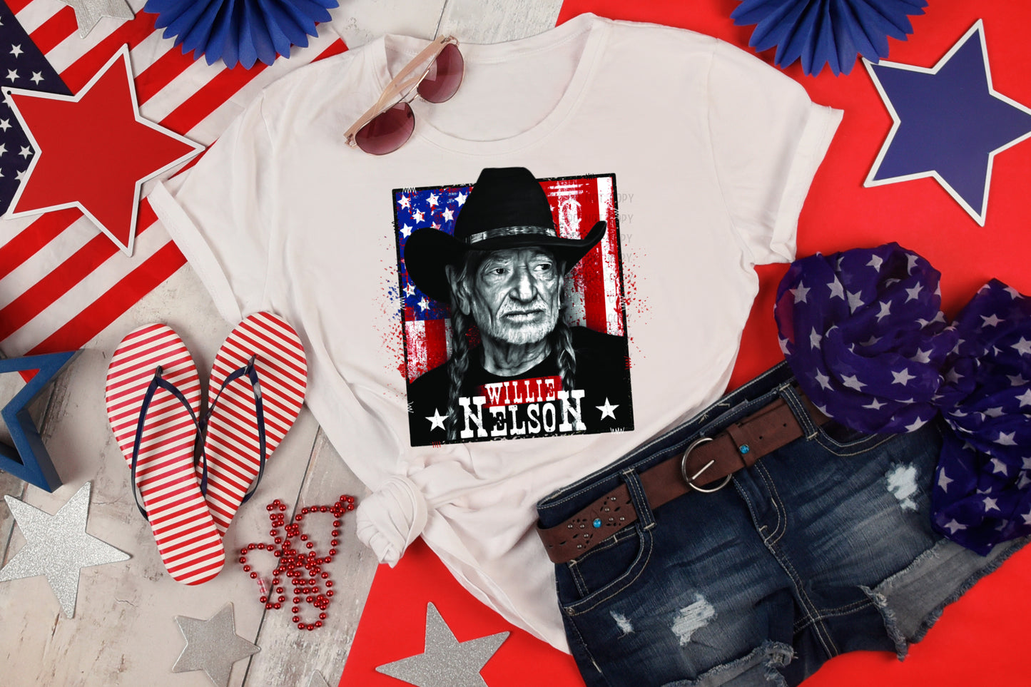 W!ll!e Nelson Flag (DTF)4012KPI