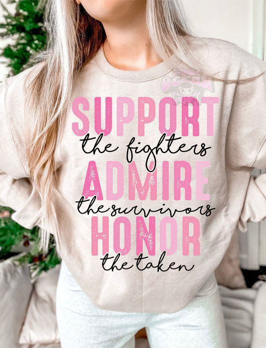 SUPPORT, ADMIRE,HONOR-PINK DTF 404AZ