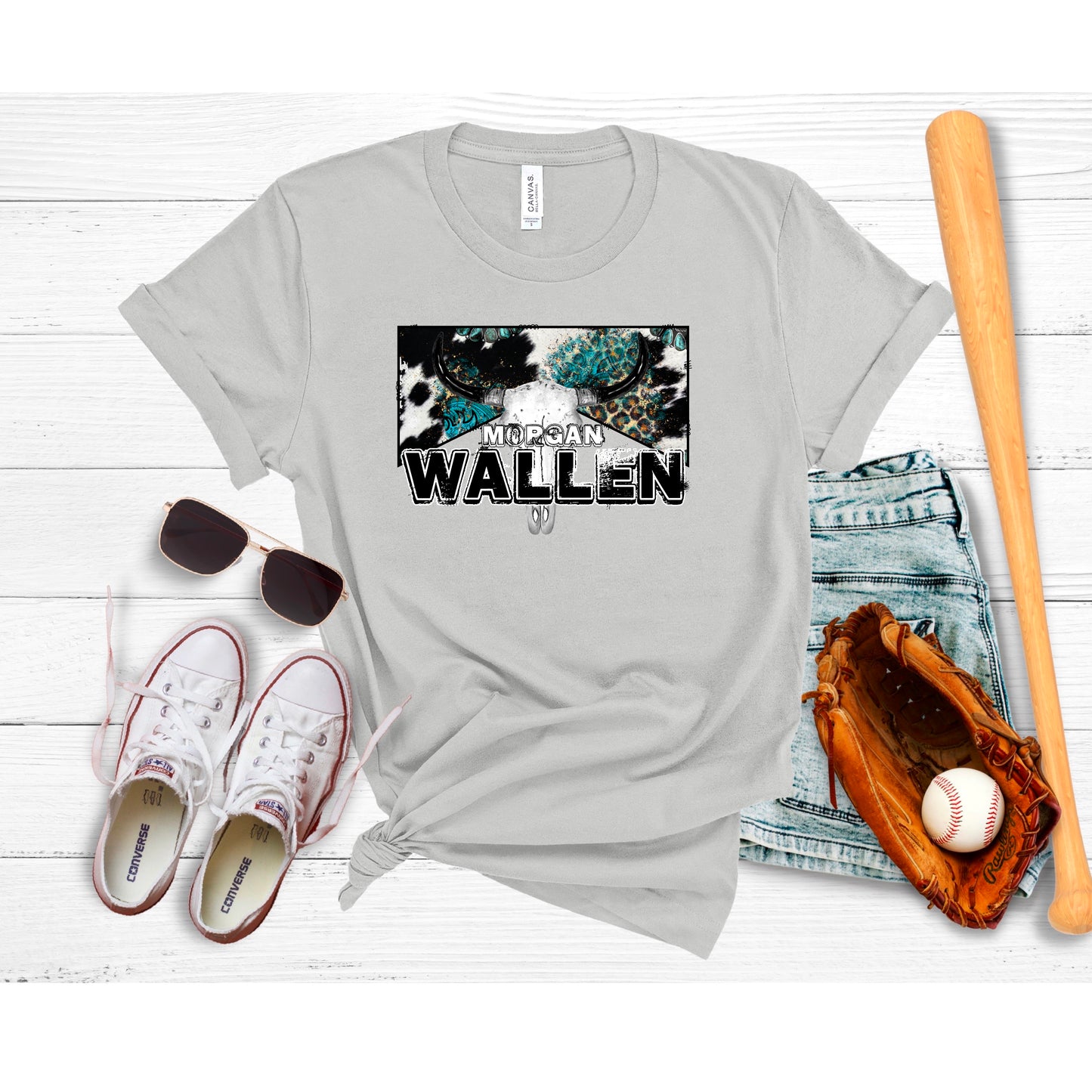 MW Bull Skull Turquoise (DTF) 4091