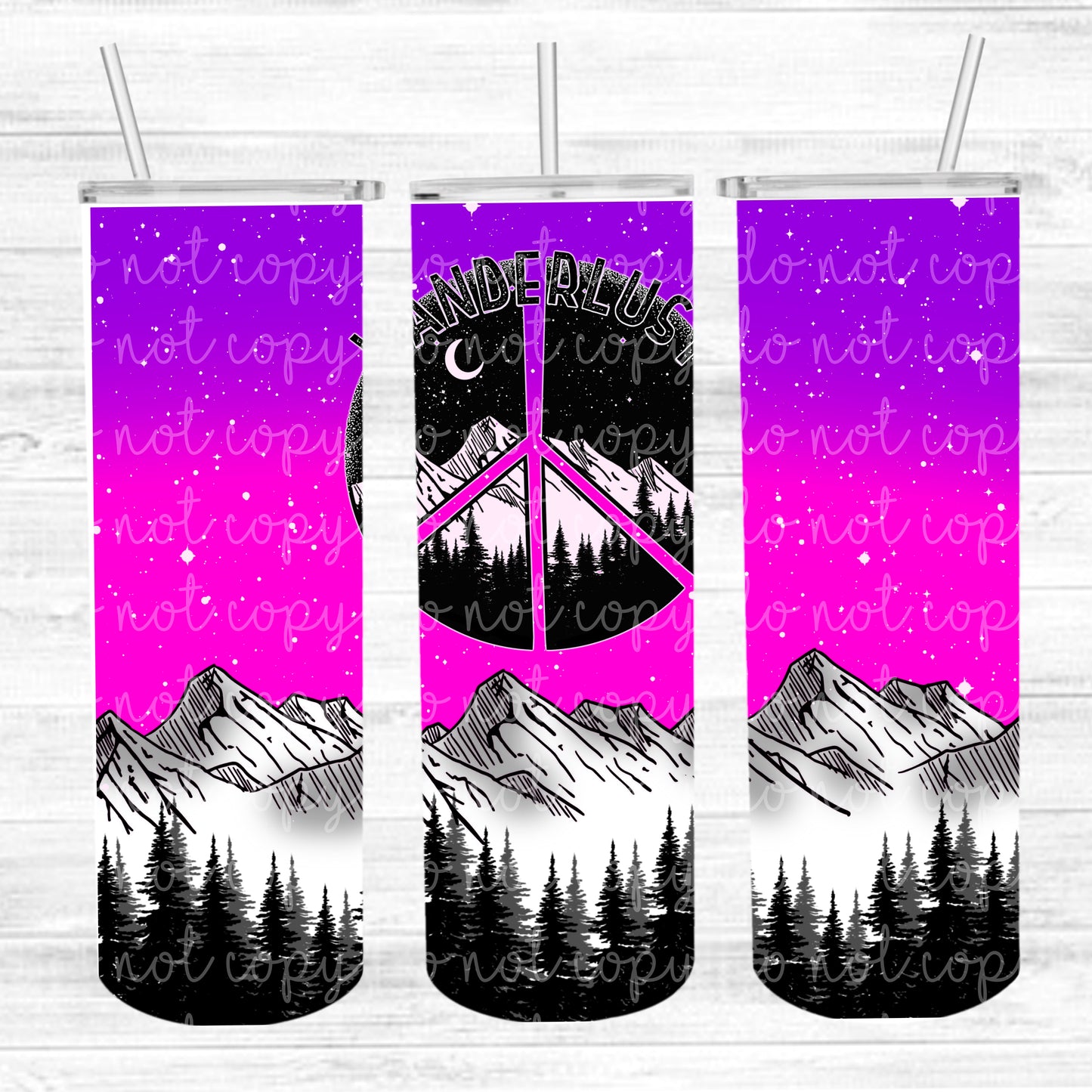 Wanderlust Mountains Tumbler #5101T