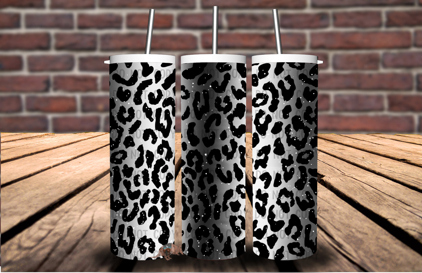 Black Leopard Ombre Tumbler #5134T