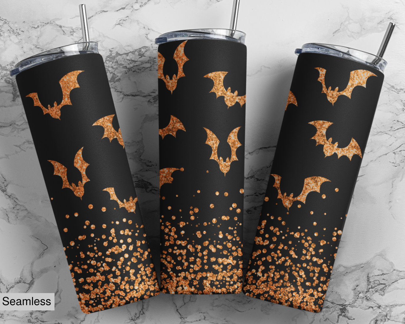 Orange Flying Bats Tumbler 5167T