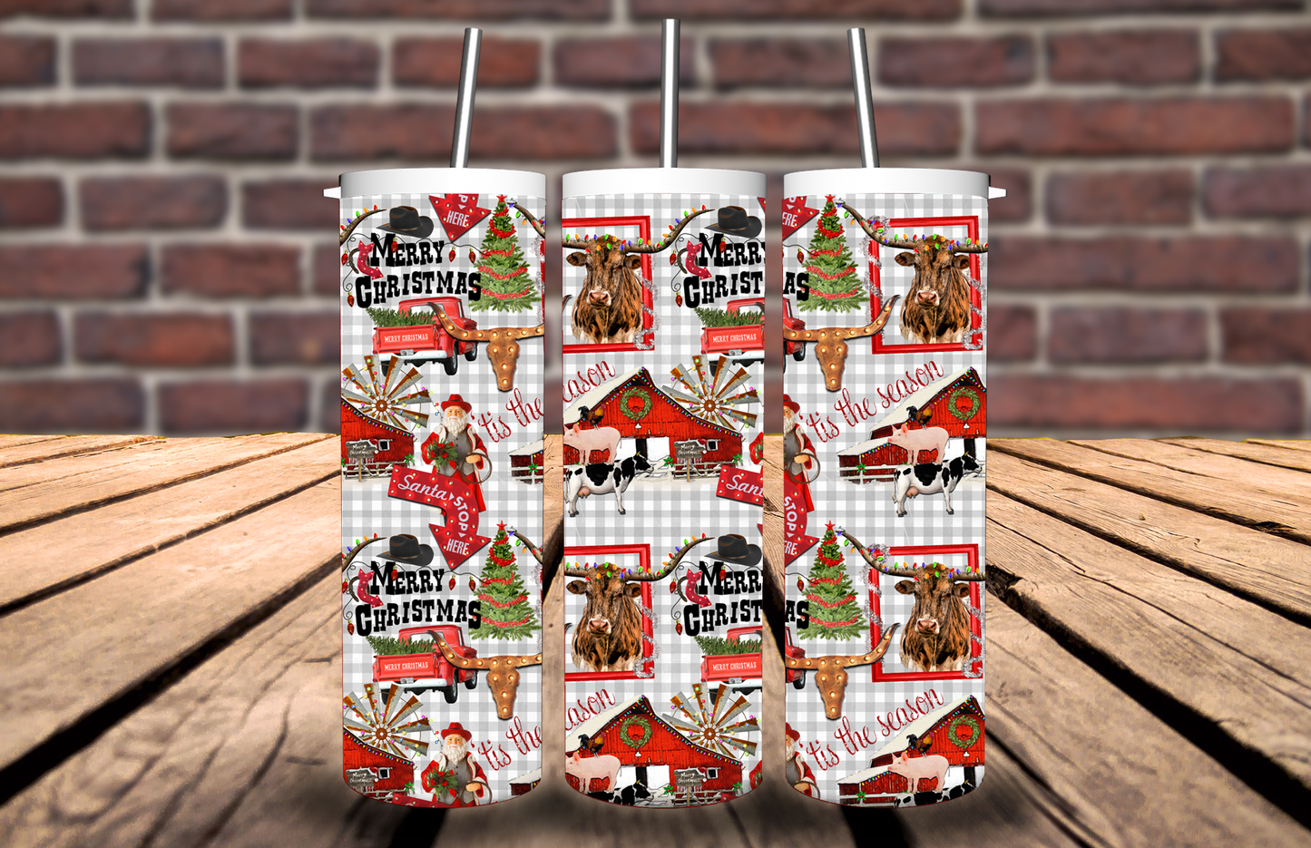 Christmas on the Farm Tumbler 5178T