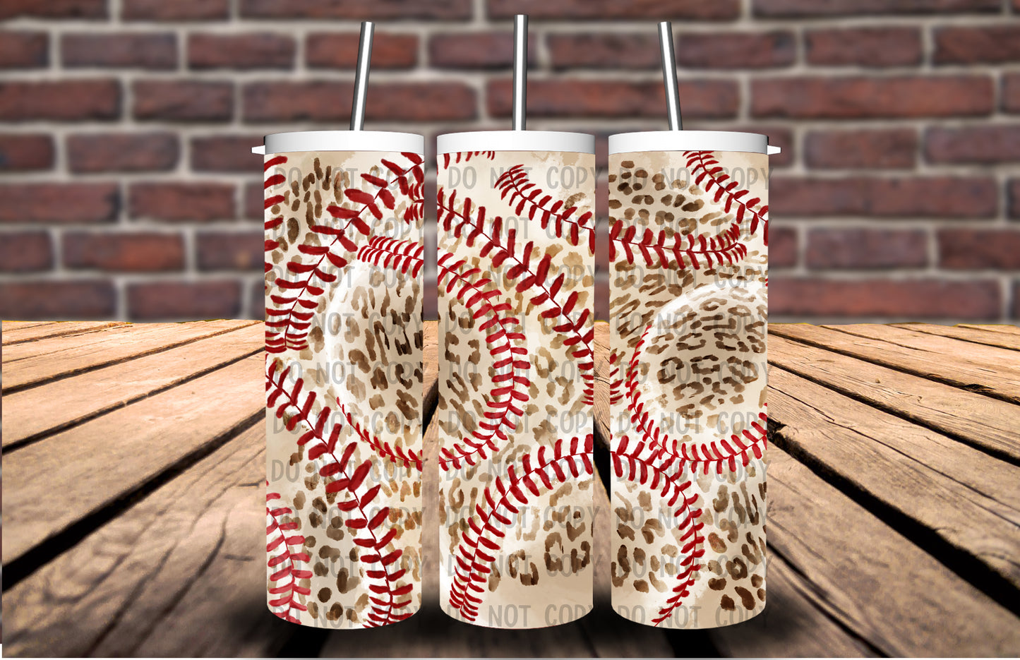 Leopard Baseball 20 oz Tumbler 5189T