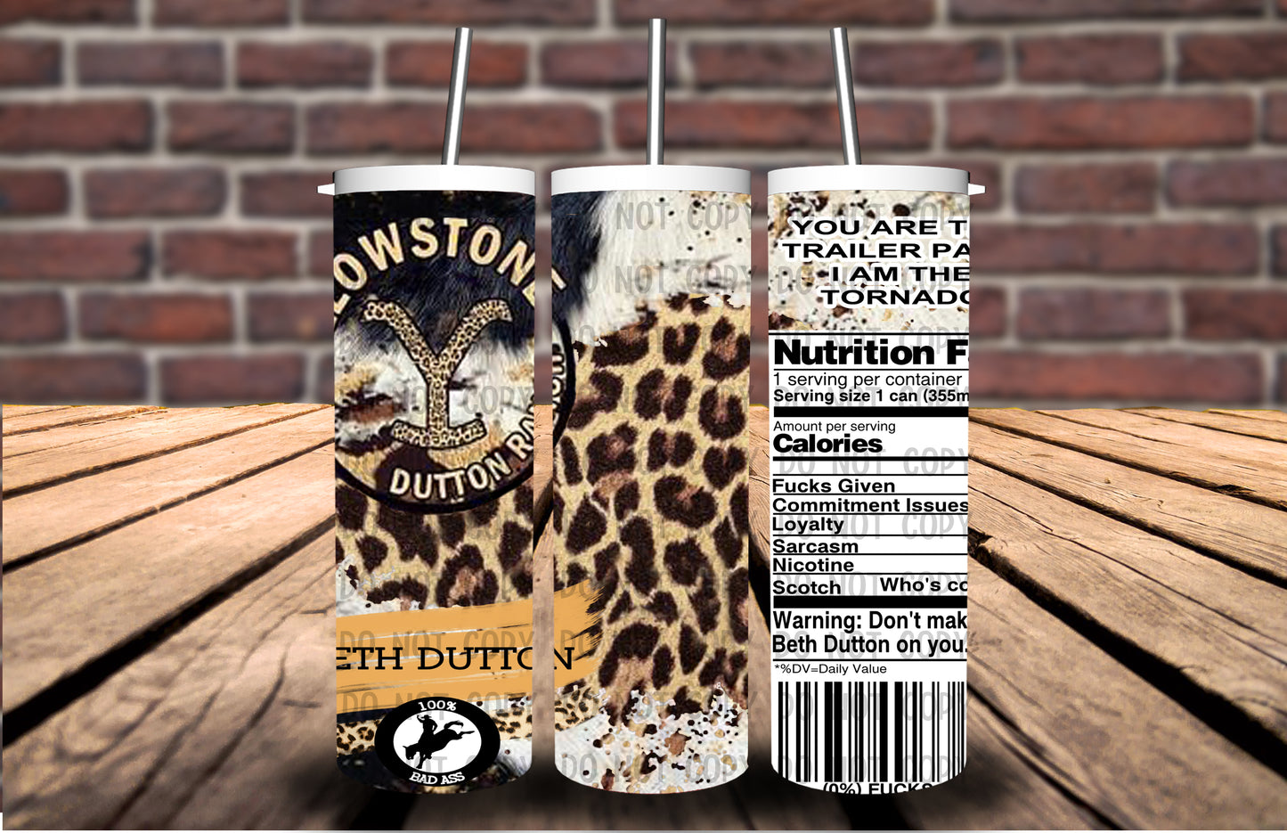 Leopard Y-Stone Beth 20 oz Tumbler 5193T