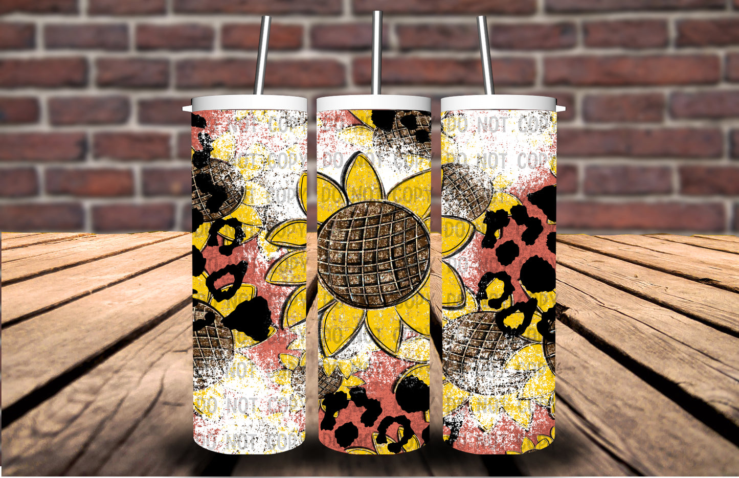 Leopard Sunflower 20 oz Tumbler 5195T
