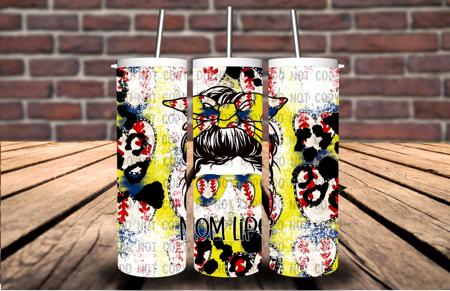 Blue Mom Life Baseball and Softball 20 oz Tumbler 5193T