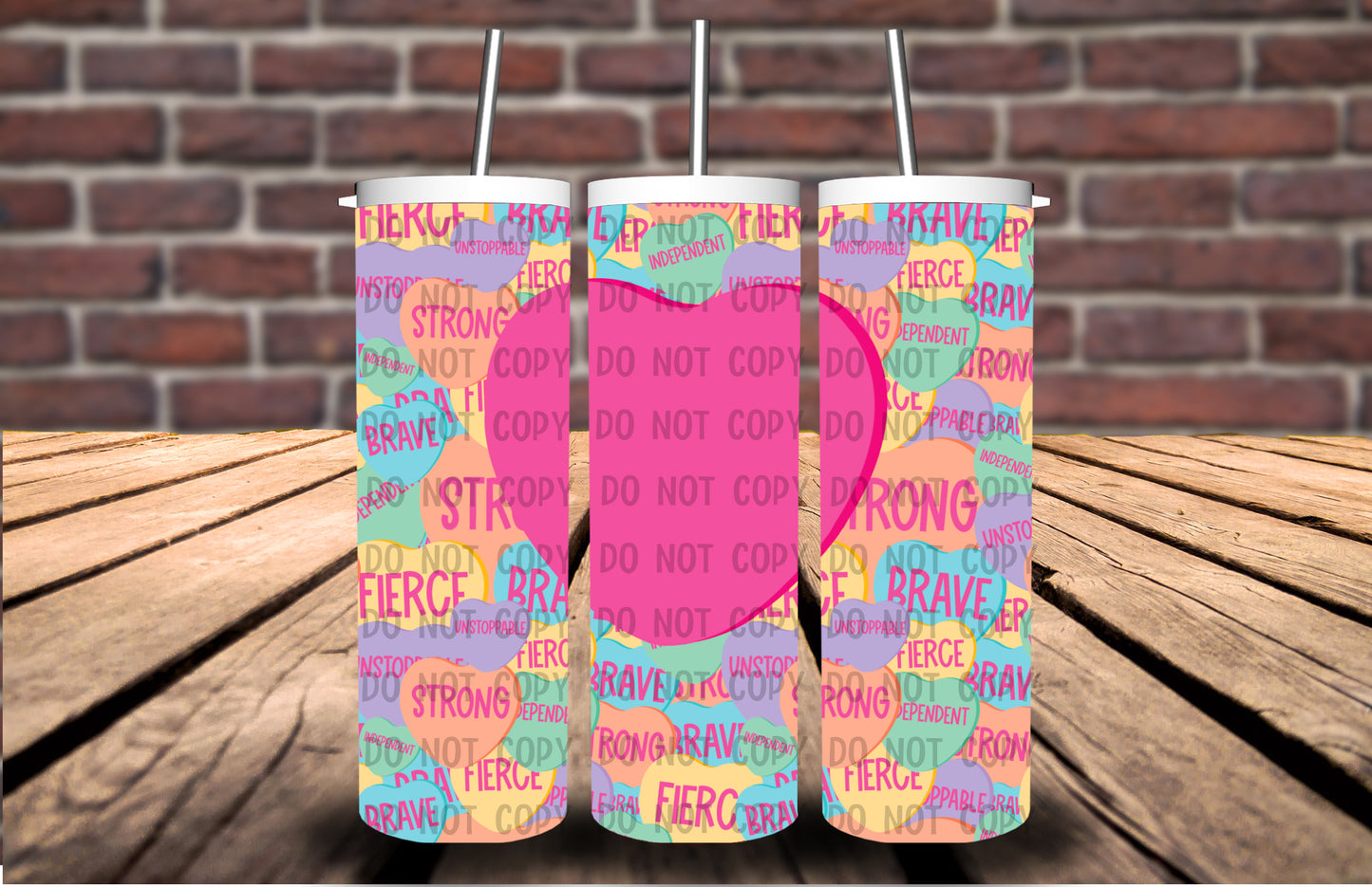 Candy Hearts Valentine 20 oz Tumbler 5211T