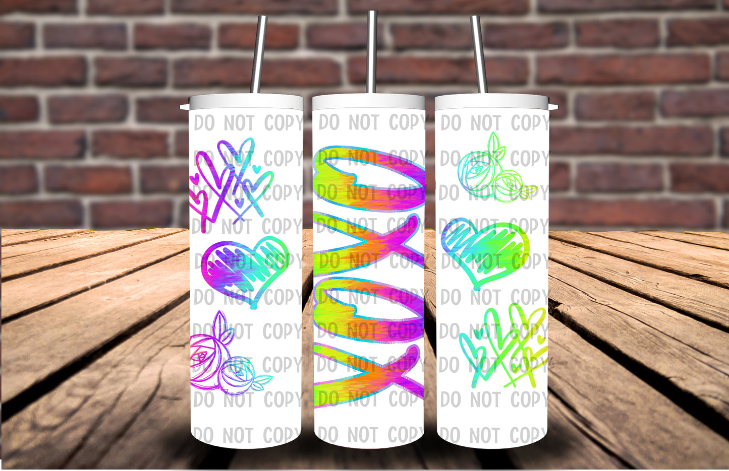 XOXO Bright Hearts 20 oz Tumbler 5229T
