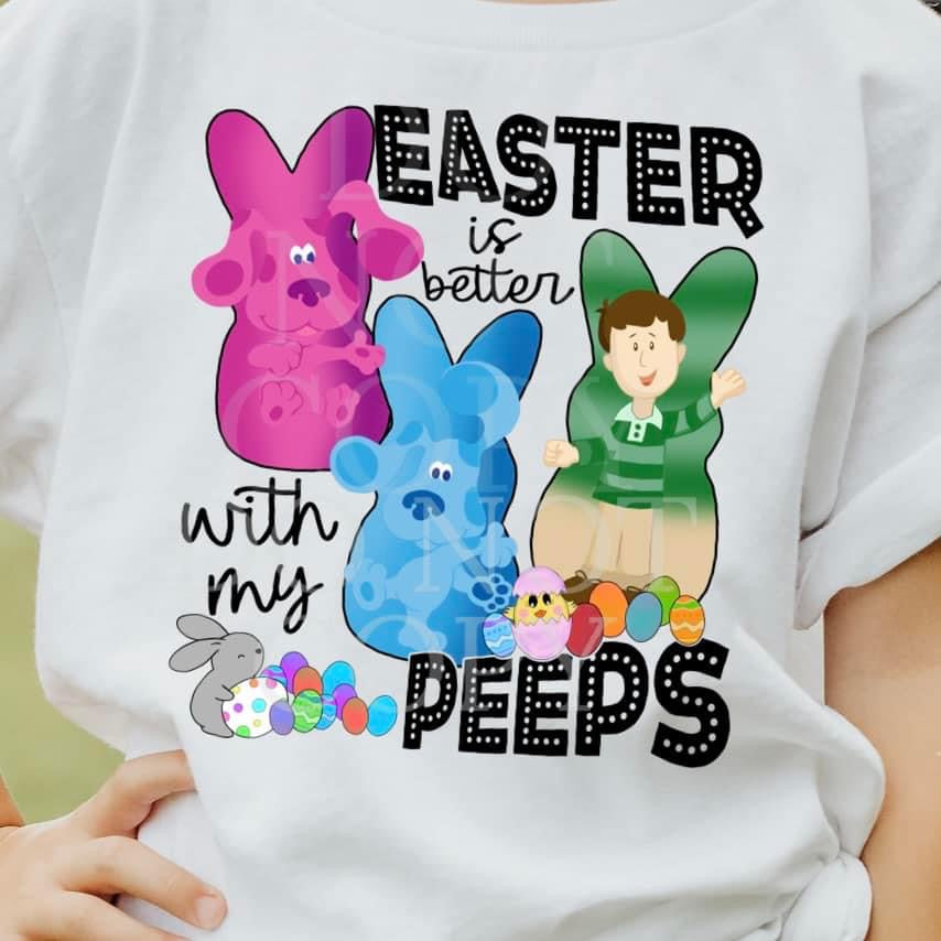 Blu Dog Peeps (DTF Transfer) 105