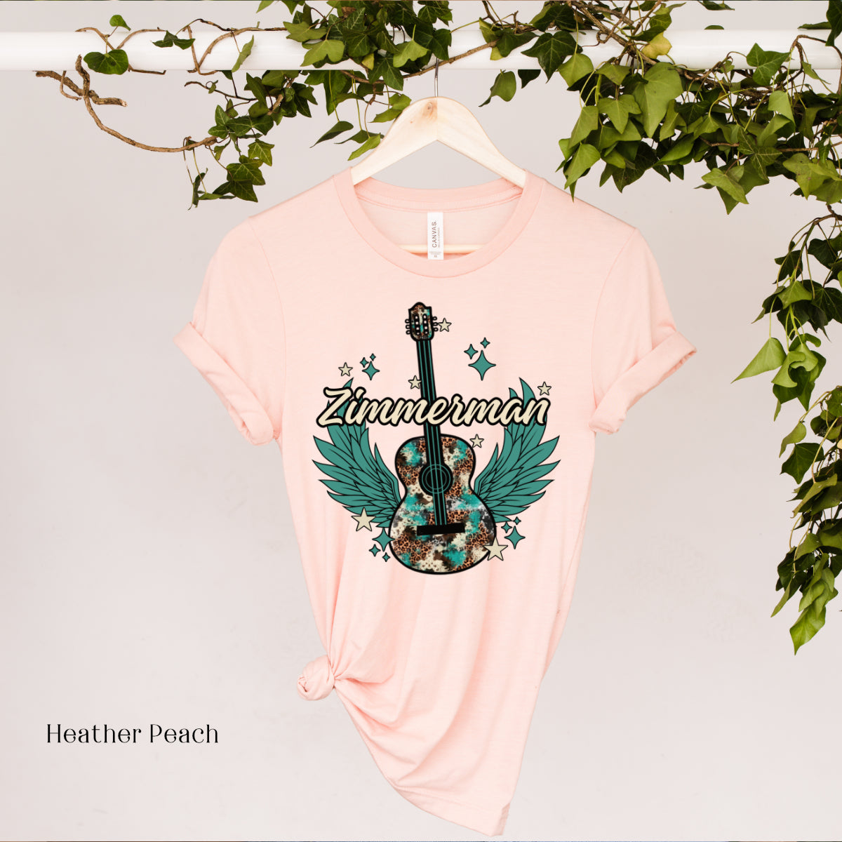 Zimmerman-Teal Leopard Guitar (DTF) 867