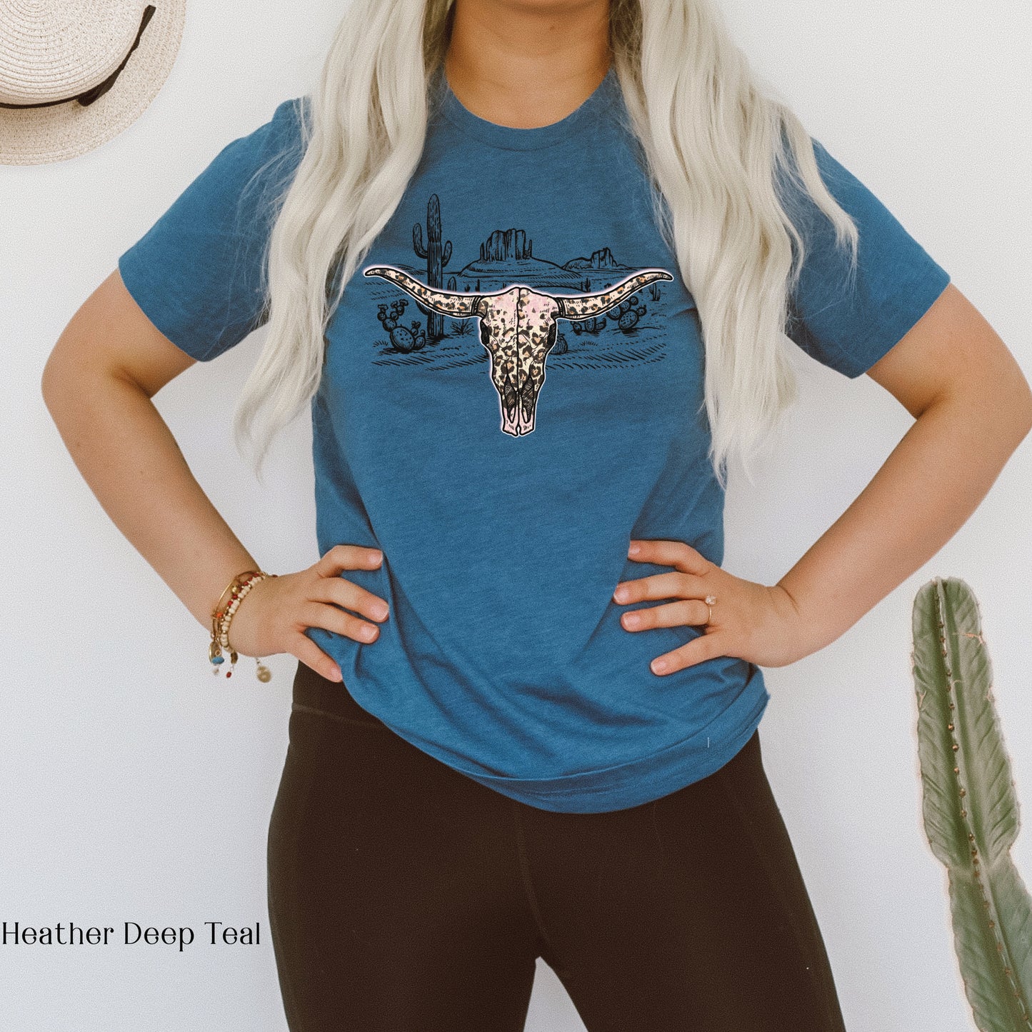 Desert leopard bull skull (DTF) 1109