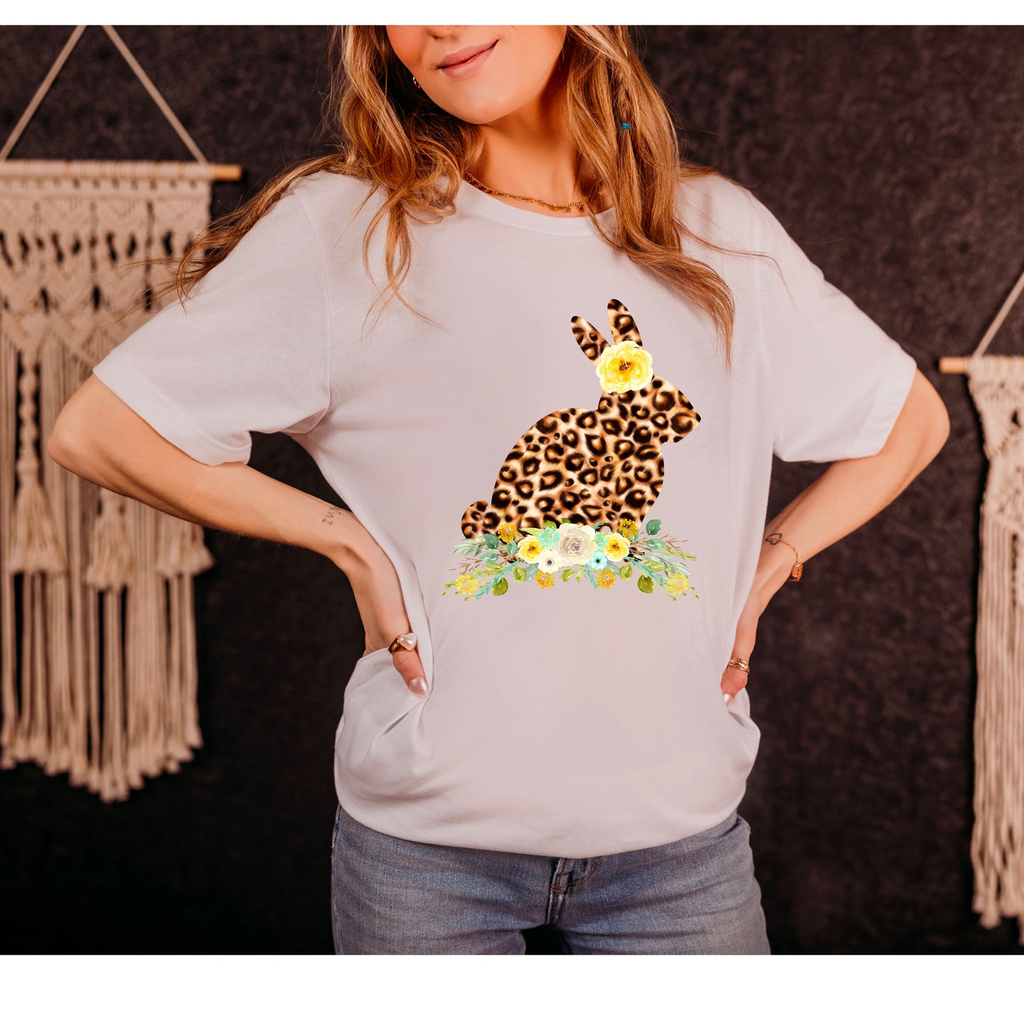 Flower Leopard Bunny (DTF) 441