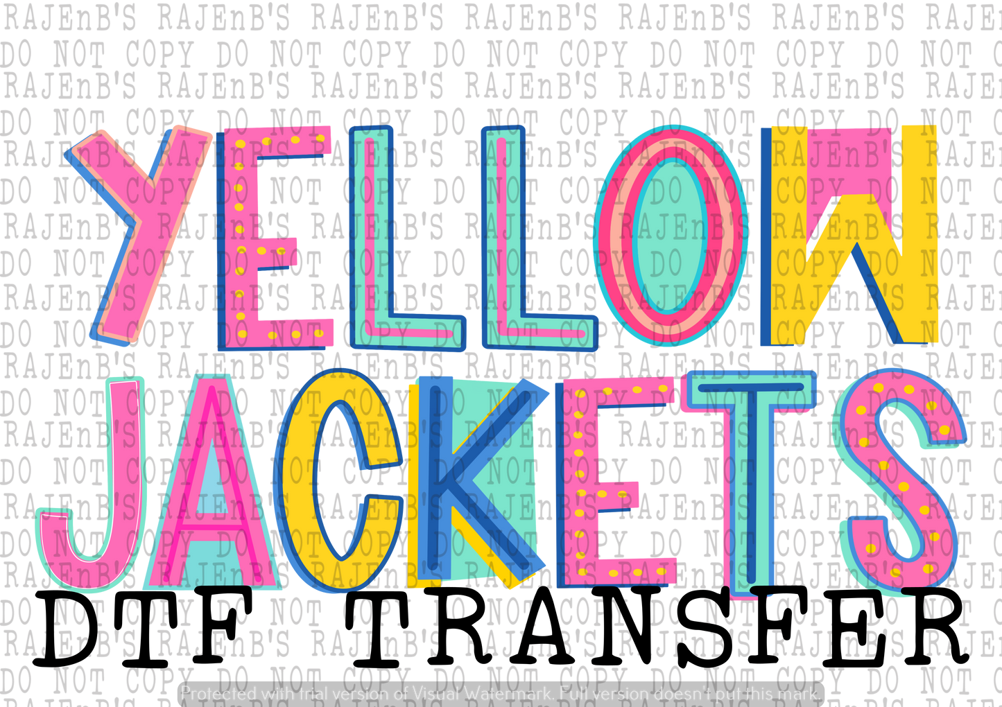 Yellowjackets Mascot (DTF) 3044