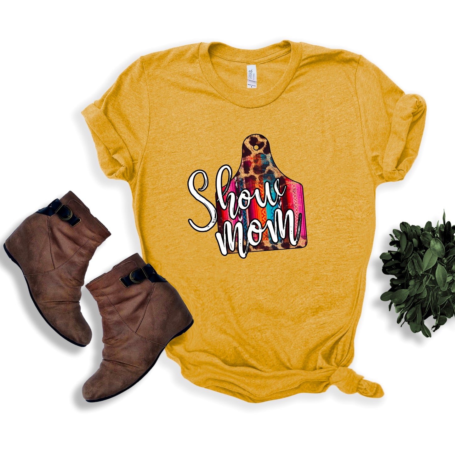 Show Mom Cow Tag DTF Transfer SKU 11SC(DTF)