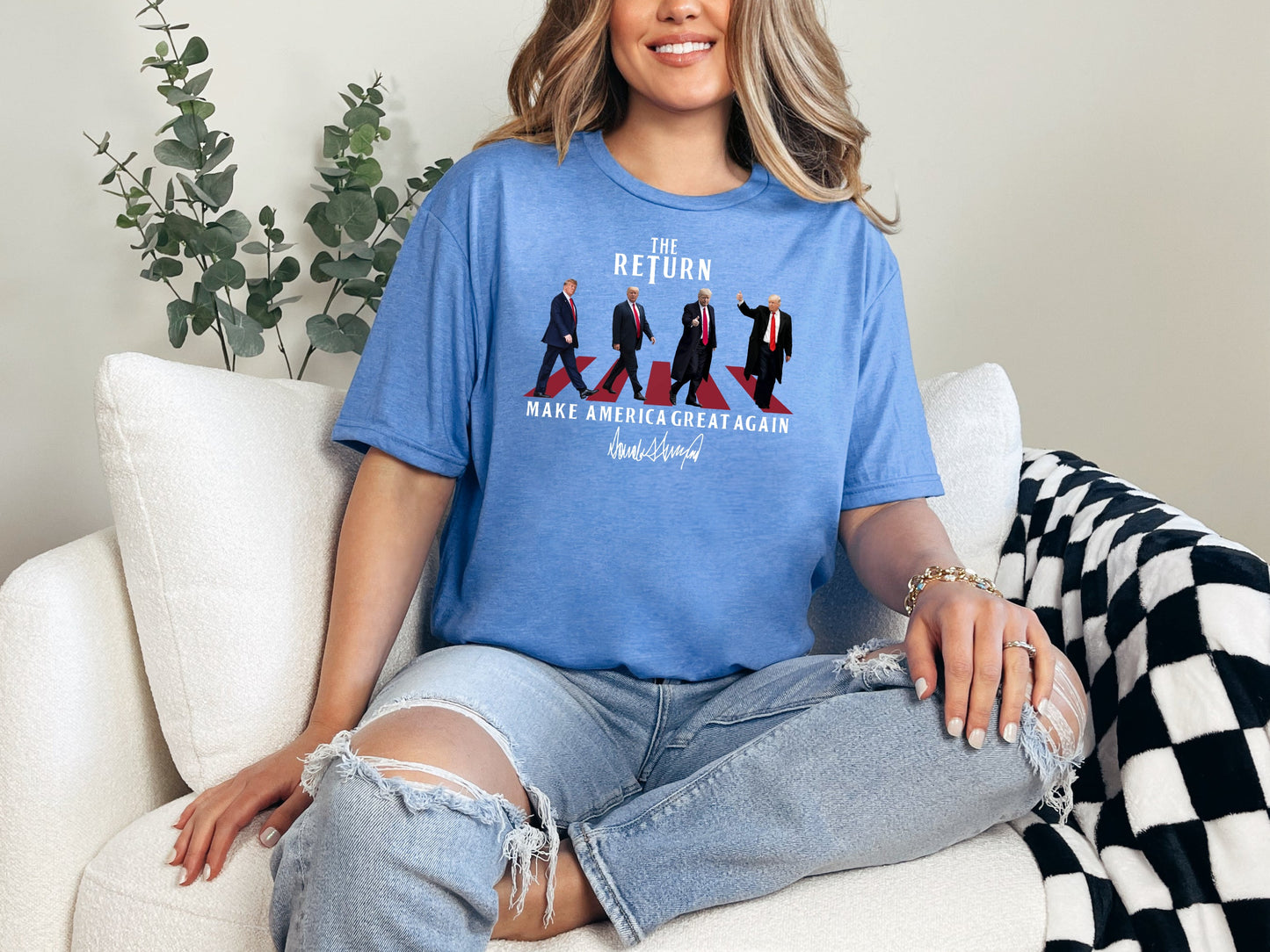 THE RETURN-TRUMP-WHITE TEXT (DTF) 984