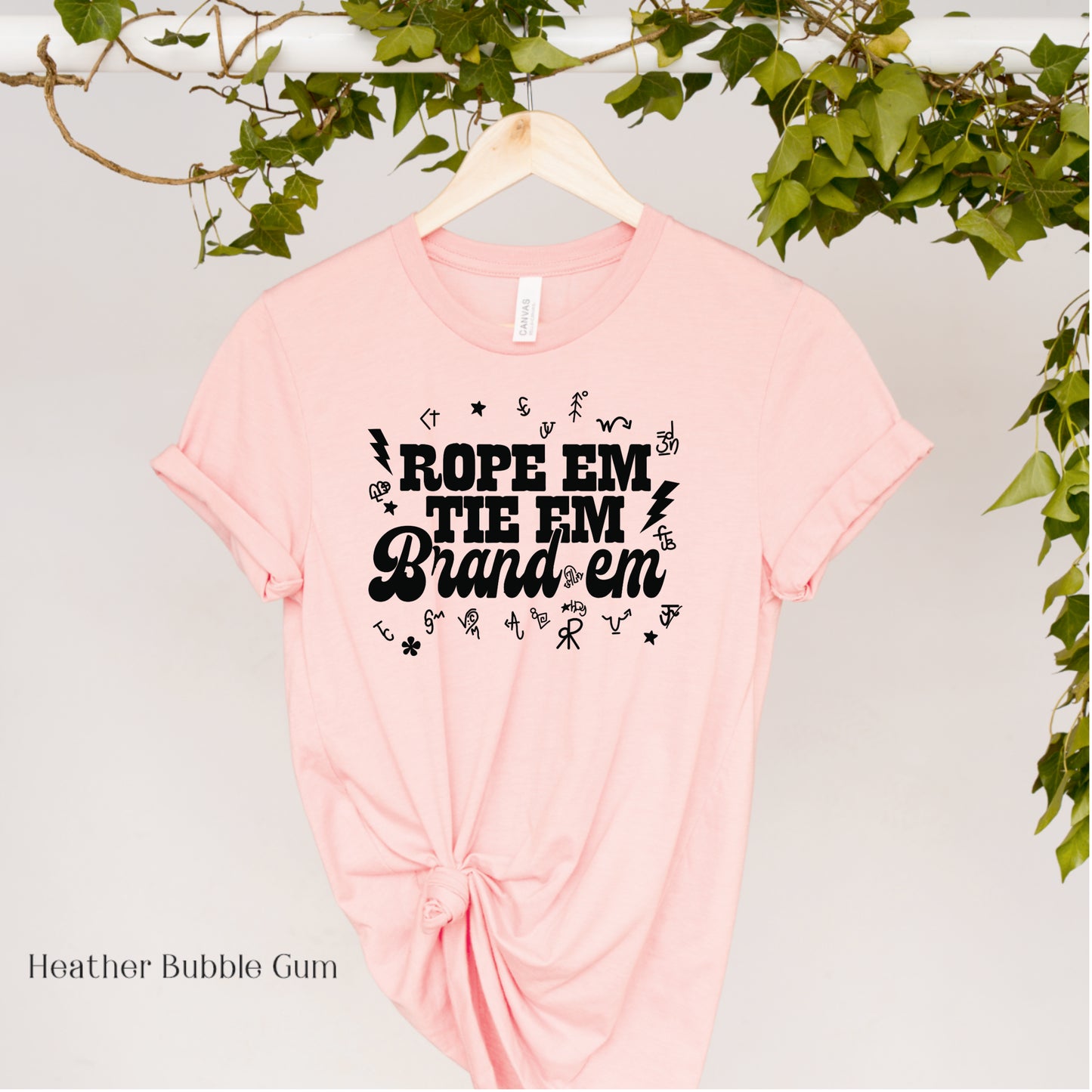 Rope’em Brand’em black print (DTF) 1111