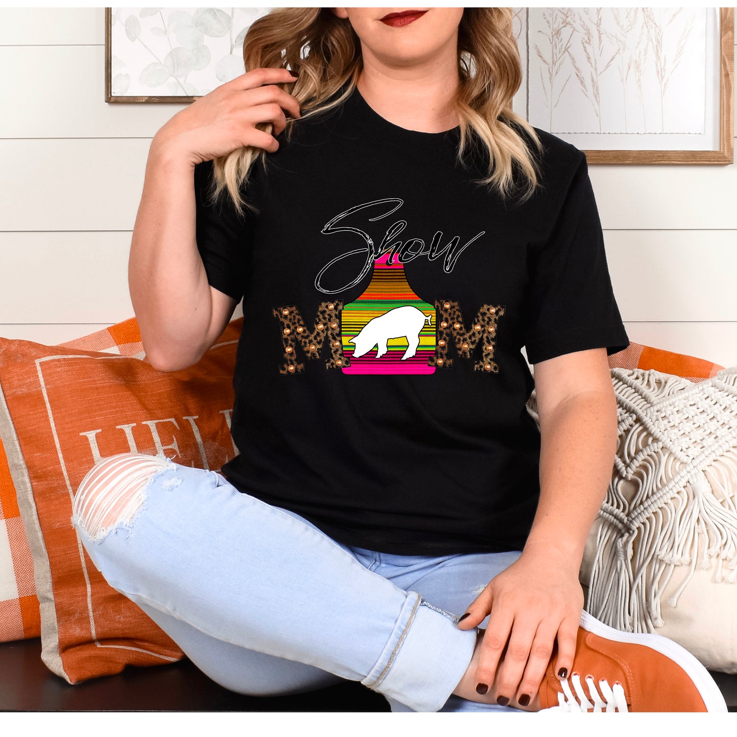 Show Mom Pig Tag DTF Transfer SKU 27SC(DTF)