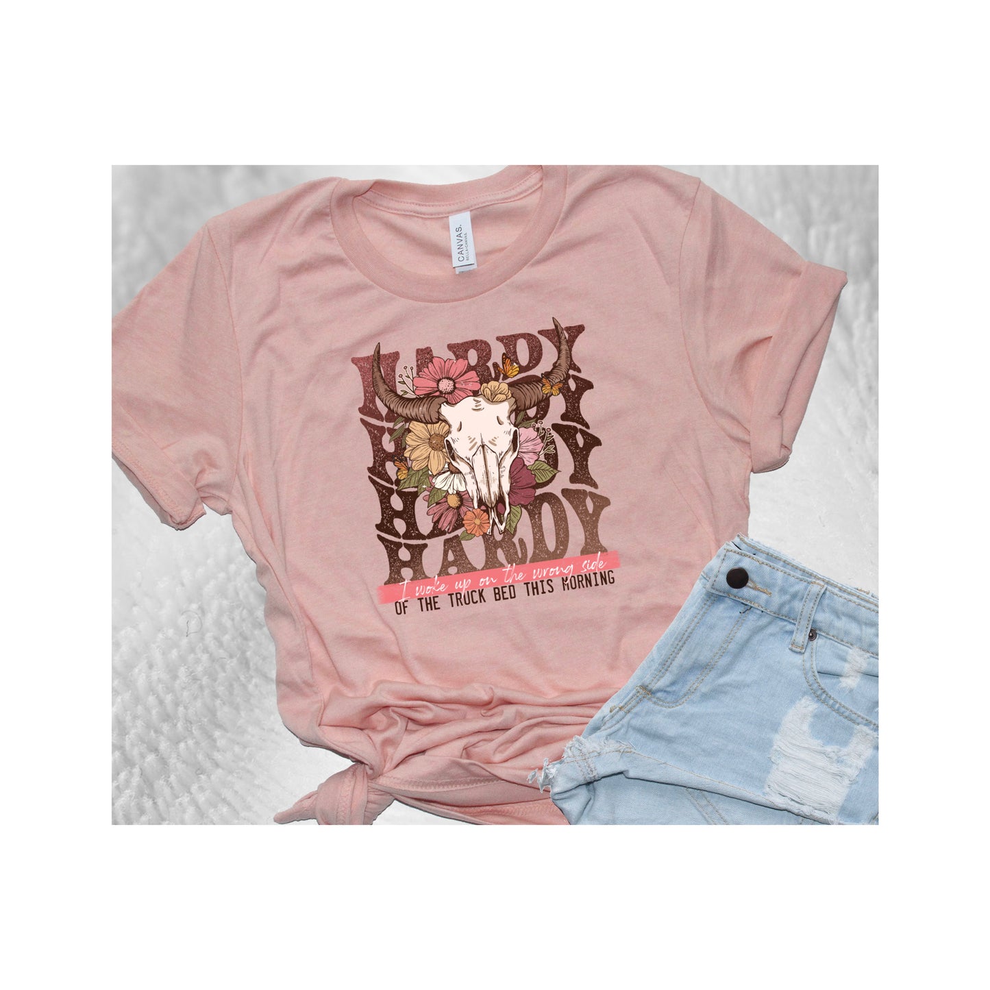 Hardy Wrong Side Floral Skull (DTF) 4086