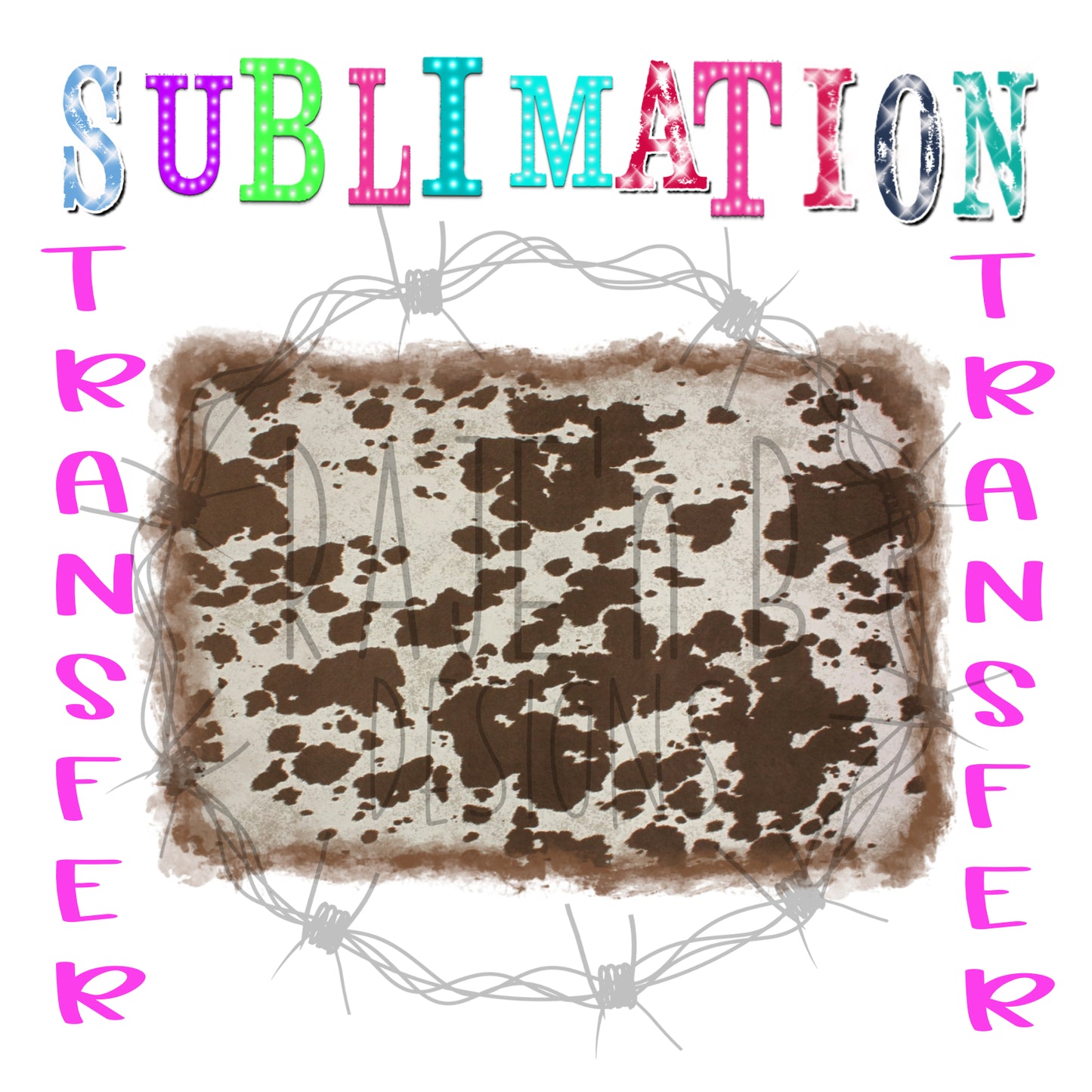 Brown Cowhide Background-SUBLIMATION TRANSFER 4001SUB
