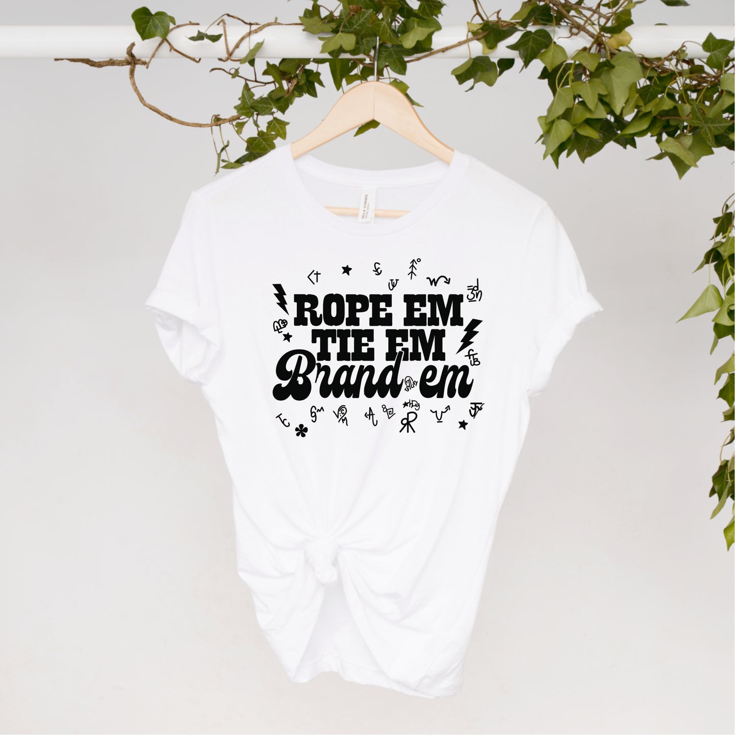 Rope’em Brand’em black print (DTF) 1111