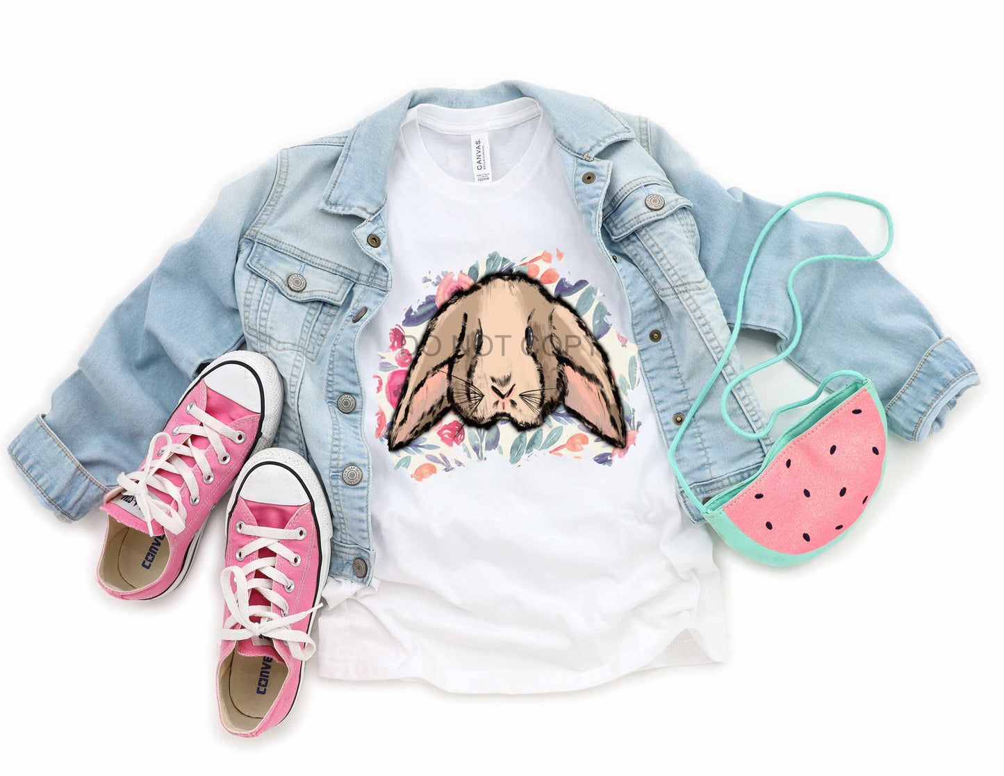 Floral Easter Bunny (DTF) CCC222