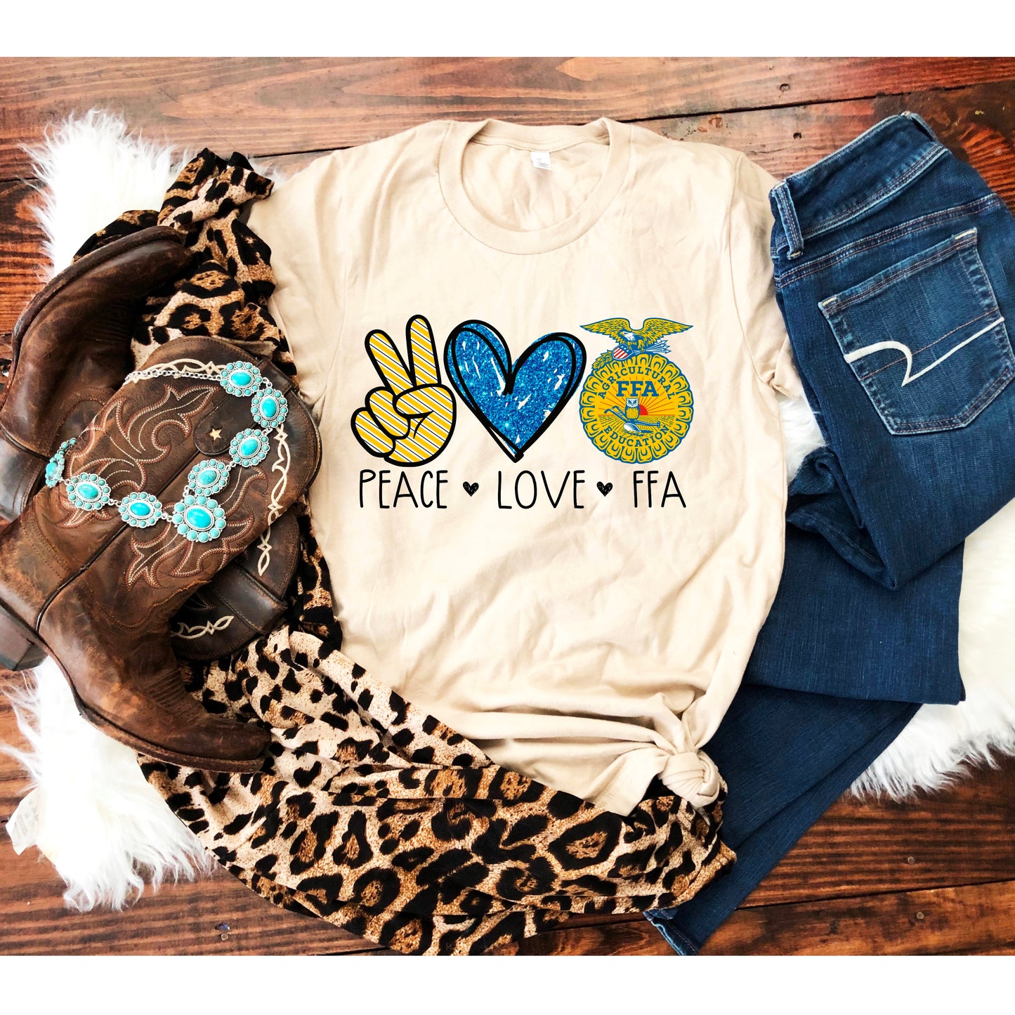 Peace Love FFA DTF Transfer SKU 14SC(DTF)