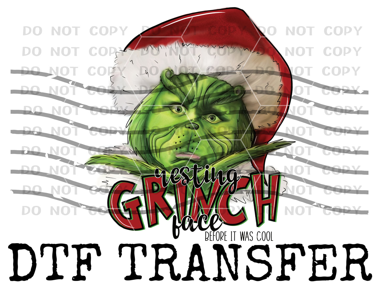 Resting Green Face (DTF) SS0065